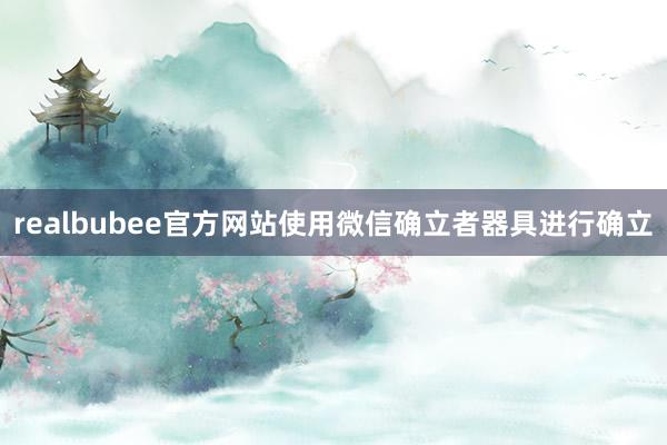 realbubee官方网站使用微信确立者器具进行确立
